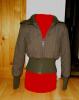 Khaki zld vastag meleg kabt S-M