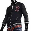 Frfi pamut "B" minta Baseball Uniform (fekete)