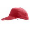 SO88110 5 paneles baseball sapka, Red-white