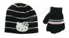 HELLO KITTY FEKETE SAPKA-KESZTY SZETT