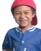 Csinos boldog fi piros baseball sapka