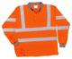 Hi-vis hossz ujj poling, Orange / Promcis termkek / Gallros plk (Sport shirts)