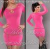 Pink nyitott csipke ujjas ni ruha