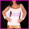 White Party Miniruha, party ruha metal passzs nyitott ujjas