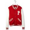 Pull and Bear piros-fehr baseball dzseki