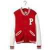 Pull and Bear piros-fehr baseball dzseki