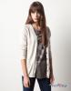 Ecru kardigan Pull and Bear z guzikami - wiosna/lato 2012