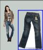 Retro 27 S M es szakadt trendi egyenes farmer 21