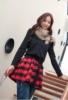 Fashion Fake Kt darab kocks ruha fekete s piros