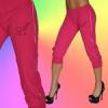 Amnesia pink ezst szeglyes capri ni nadrg pamut vsrls