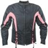 Ni protektoros vzll Cordura dzseki fnyvisszaver pillang mintval rzsaszn fekete