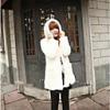 Hosszú ujjú Hood Faux Fur Casual / Prt Kabt