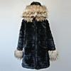 Szp hosszú ujjú Hood Faux Fur Casual / Prt Kabt