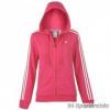 Adidas Essential 3 Stripe Ni Cipzras Kapucnis Pulver