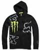 FOX-MONSTER PULVER ZIP HOODY DOWNFALL FEKETE