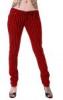 Piros-Fekete cskos stretch csipfarmer-ni