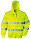 Hi-Vis zippzros kapucnis pulver, Yellow / Tli ruhzat / Pulverek