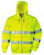 Hi-Vis zippzros kapucnis pulver, Yellow / Tli ruhzat / Pulverek