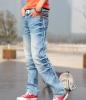 Koreai stlus piros Szj megszplt Jean nadrg Sky Blue