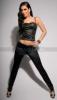 Nadrg, leggings - Derekn flitteres, szk szr szatn nadrg