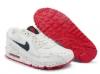 Nike Air Max 90 Ni Popular cip - Fehr/Piros Sole