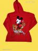 Mickey egeres piros zsebes kapucnis pl