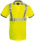 WASH Yard Fnyvisszaver pl, 140 g/m2 szellz poliszter, gallros, yellow / Gallros plk (Sport shirts)