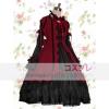 Hossz ujj Dark Piros & Fekete pamut Gothic Lolita ltzkds