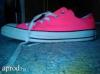 Neon pink rzsaszn Converse tornacip dupla nyelves