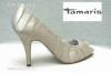 TAMARIS szrke szatn pep toe cip 38