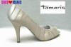 TAMARIS szrke szatn pep toe cip 40