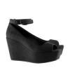 H M fekete platform peep toe cip