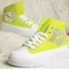 2013 autumn casual platform single shoes female canvas shoes platform neon color women's high shoes 8883(China (Mainland))