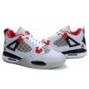 Olcs Air Jordan 4 RETRO cip BLACK WHITE RED