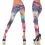 Pink/fekete galaxy leggings / cicanadrg