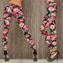 Szexi fekete virgos leggings / cicanadrg