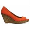 New Yorker narancssrga peep-toe telitalp cip