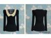 Elegns arany gallros fekete hossz ujj pamut blz fels