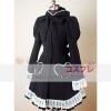 Fekete s fehr hossz ujj Puff Bow Lace Lolita kabt
