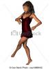 Stock illusztrci latin n piros ruha tnc