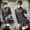 Hls tervezsi nitril pamut + csipke fekete hossz SleevesBlouse--ni ruhk