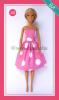 162 Rzsaszn alapon fehr ris pttys Barbie ruha