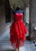 2153 Piros organza menyecske ruha