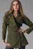 Vogue Alkalmi Ktsoros Belted hossz ujj kabt Army Green