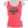 Golddigga Heart Vest ujjatlan flitteres ni top (pink)