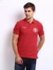 Men Red Manchester United Football Polo T-shirt