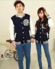 Frfi egysoros gomb Couple Coat Dark Blue