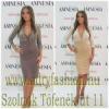 Olcs Amnesia elegns strassz dszes ni ruha barna vsrls